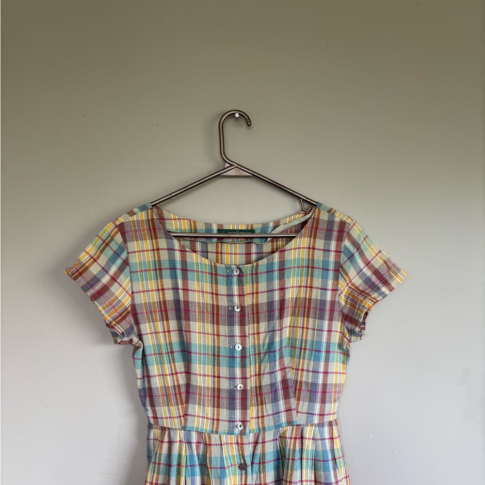 Vintage NEW YOKER Plaid Multicolor Dress